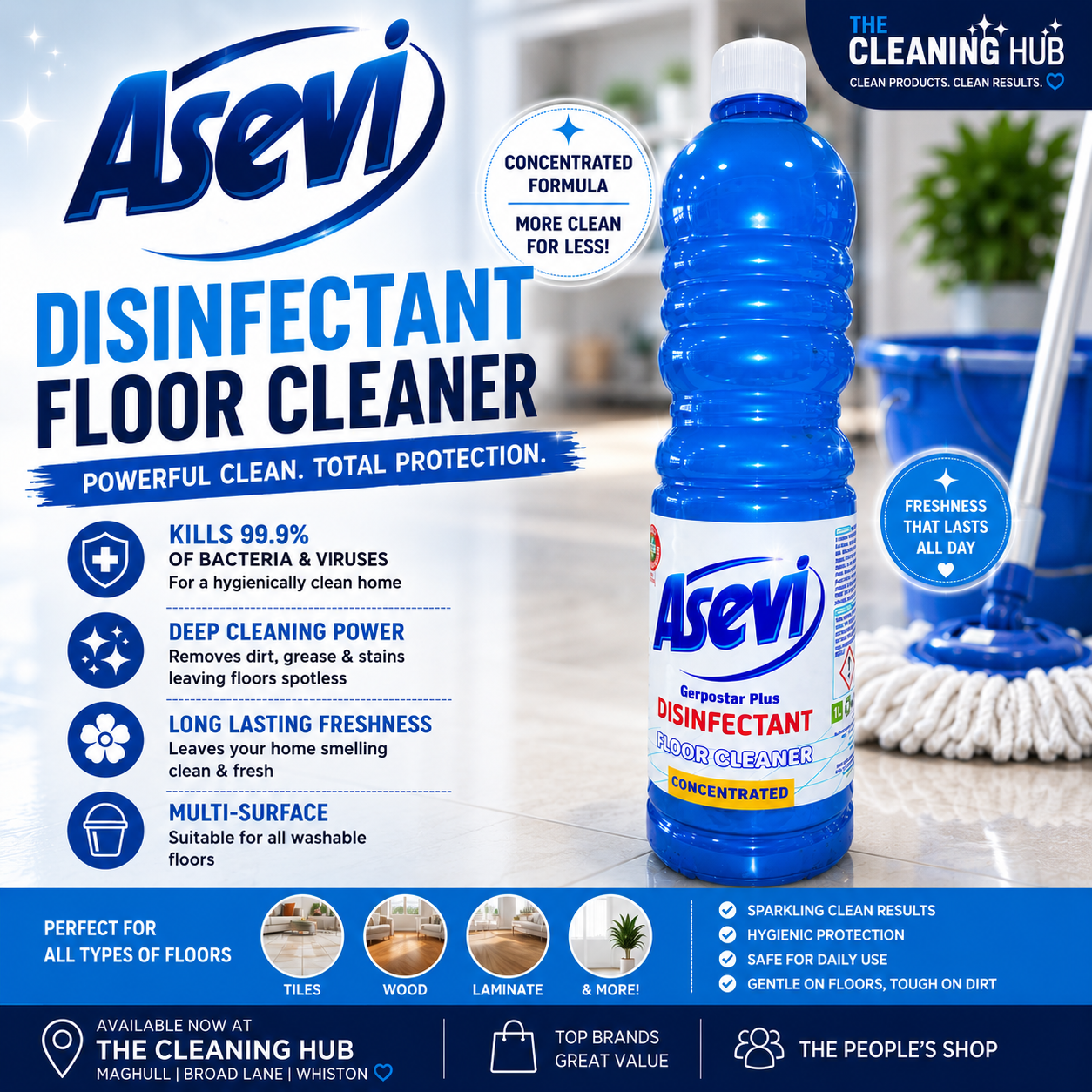 Asevi Disinfectant Gerpostar Plus Floor Cleaner