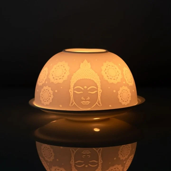 BUDDHA FACE DOME TEALIGHT HOLDER