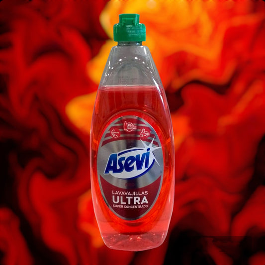 Asevi Super Concentrated Washing-Up Liquid 650ml - Ultra Red