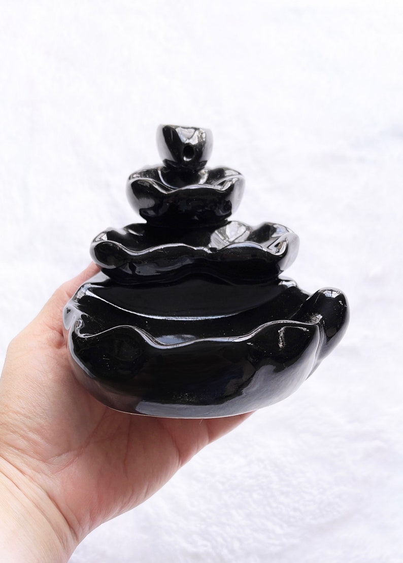 Ceramic Waterfall Back Flow Incense Cone Burner