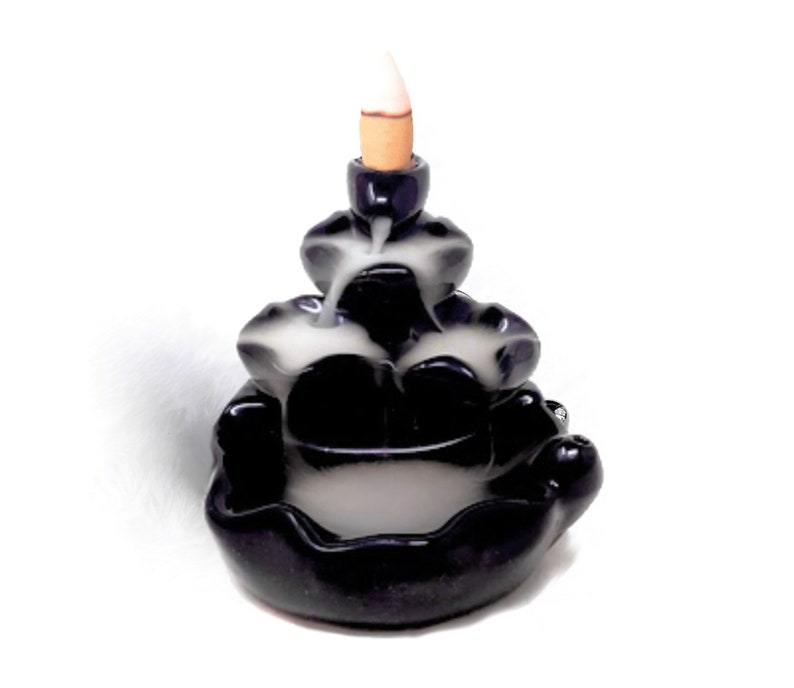 Ceramic Waterfall Back Flow Incense Cone Burner