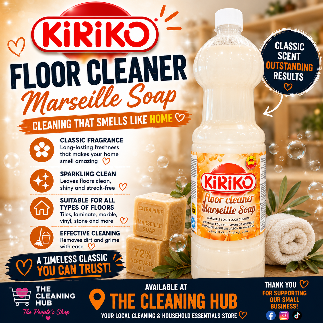 Kiriko Floor Cleaner 1.5L - Jabon De Marsella