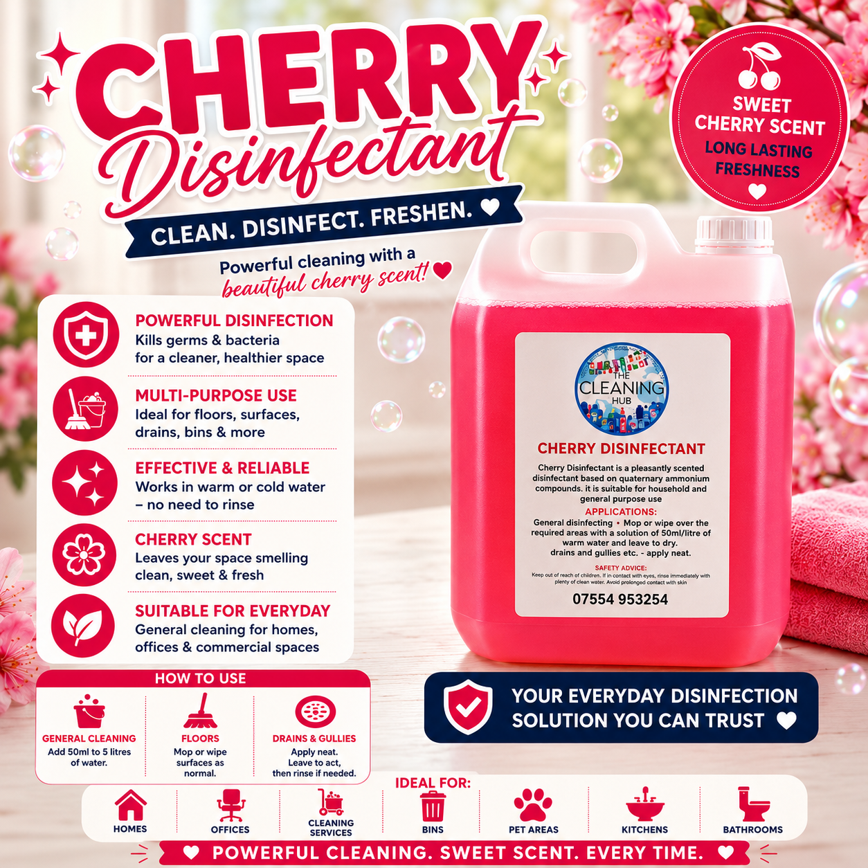 Cherry Disinfectant 5L