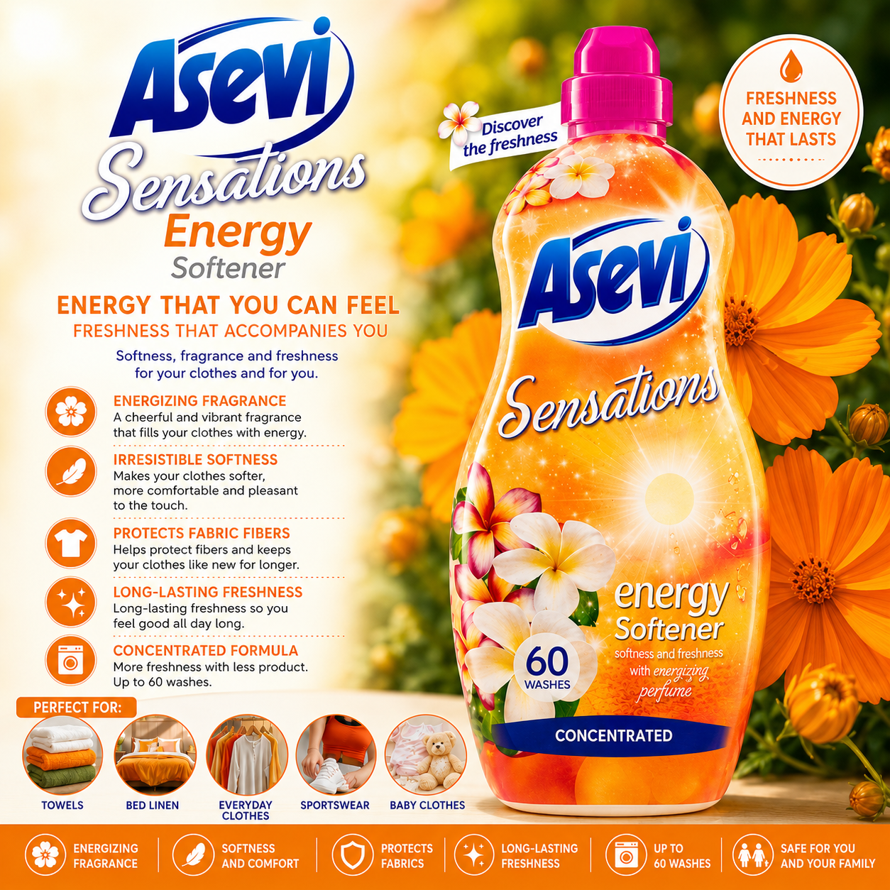 Asevi Sensation Energy Fabric Softener