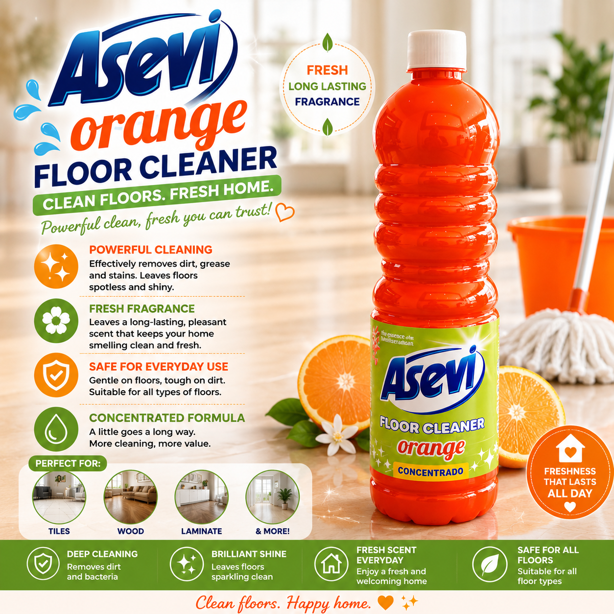 Asevi Naranja General Purpose Cleaner 1L