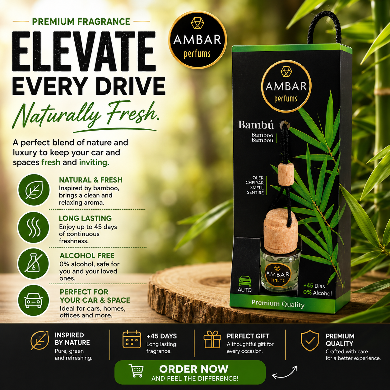 Ambar Bambu Car Freshener