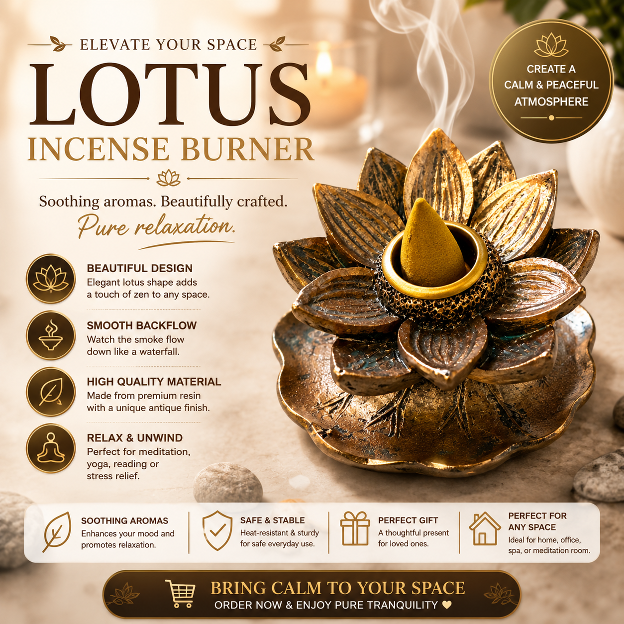 Bronze Backflow Burner