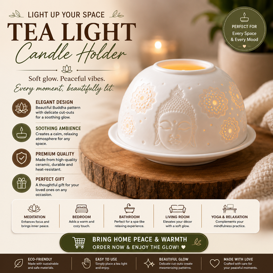 BUDDHA FACE DOME TEALIGHT HOLDER