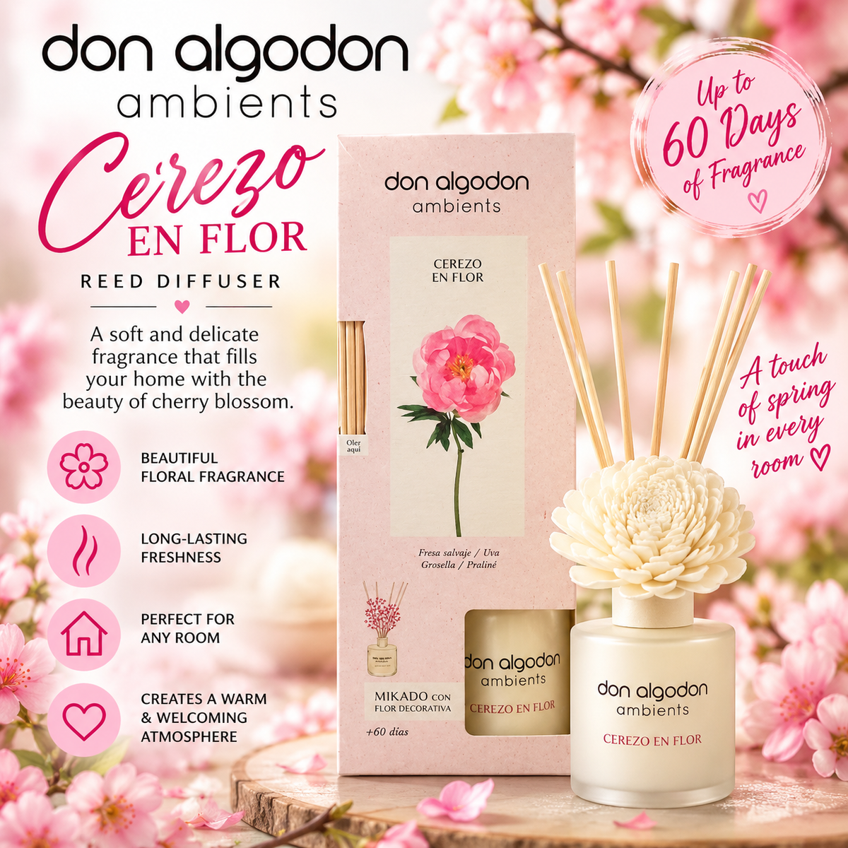 Don Algodon Cherry Blossom Diffuser