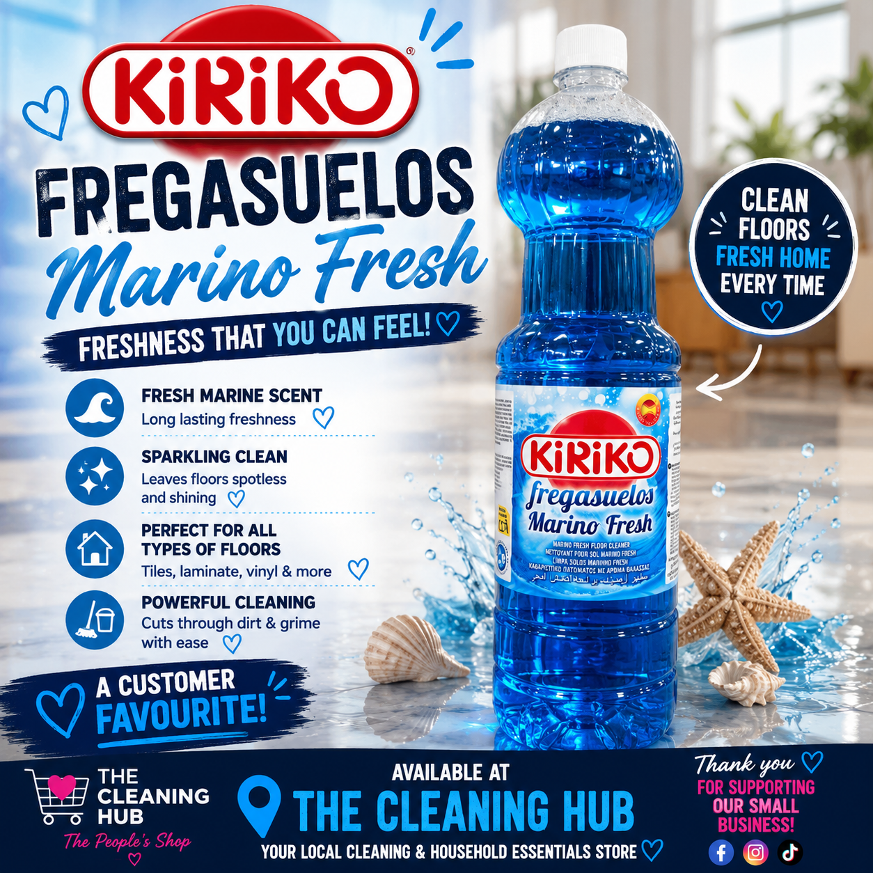 Kiriko Marino Fresh Floor Cleaner