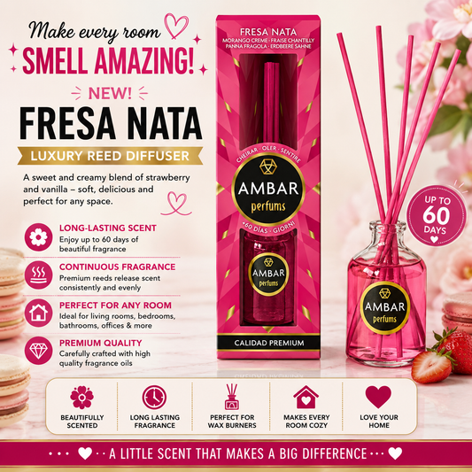 Ambar Fresa Nata Defuser ( Strawberry & Cream )