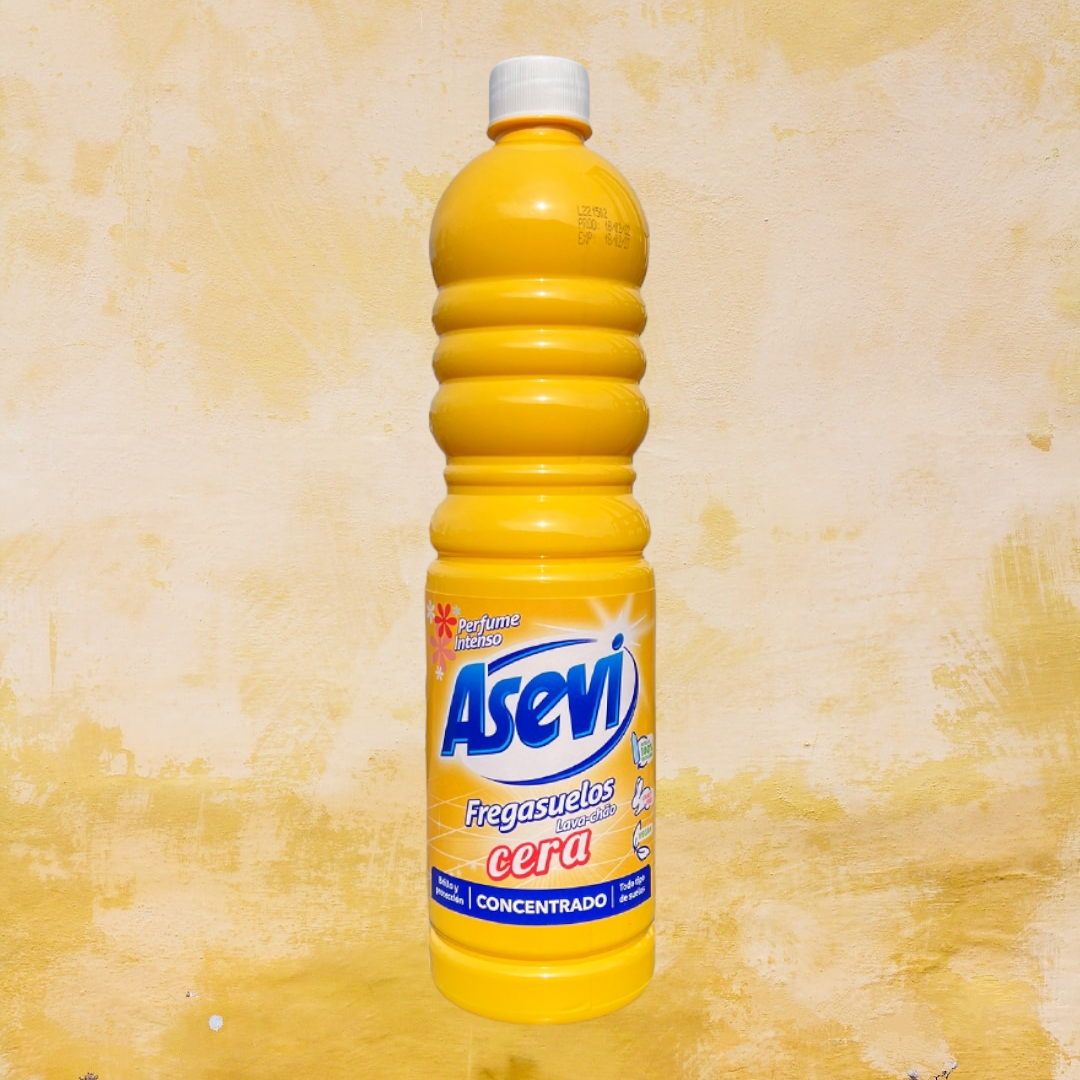 Asevi Floor Cleaner Citrus Cera with Self-Shine 1 Litre - Non-Slip - Yellow